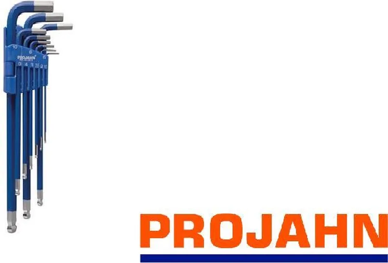Inbussleutel-set Projahn, 9-delig, voor binnen-6kant 1,5-10 mm, lang, S2-staal fra PROJAHN, Blå – produktbillede