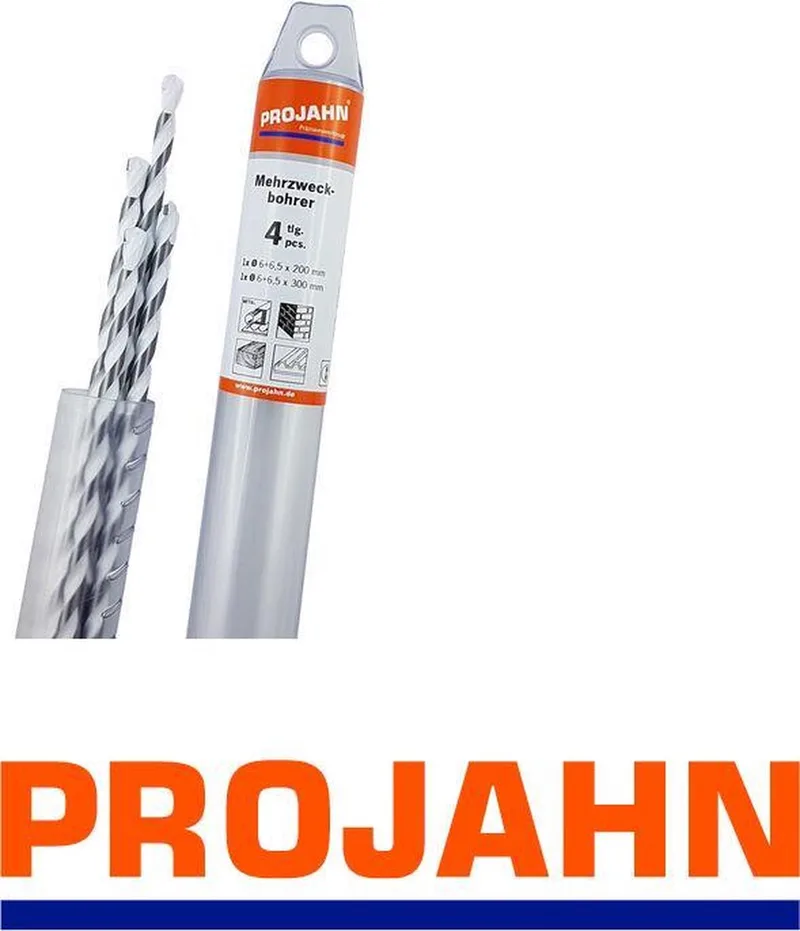 Multifunctionele borenset met hardmetalen punt , 4-dlg., Ø 6x200 + Ø 6x300 + Ø 6,5x200 + Ø 6,5x300 de PROJAHN – image du produit