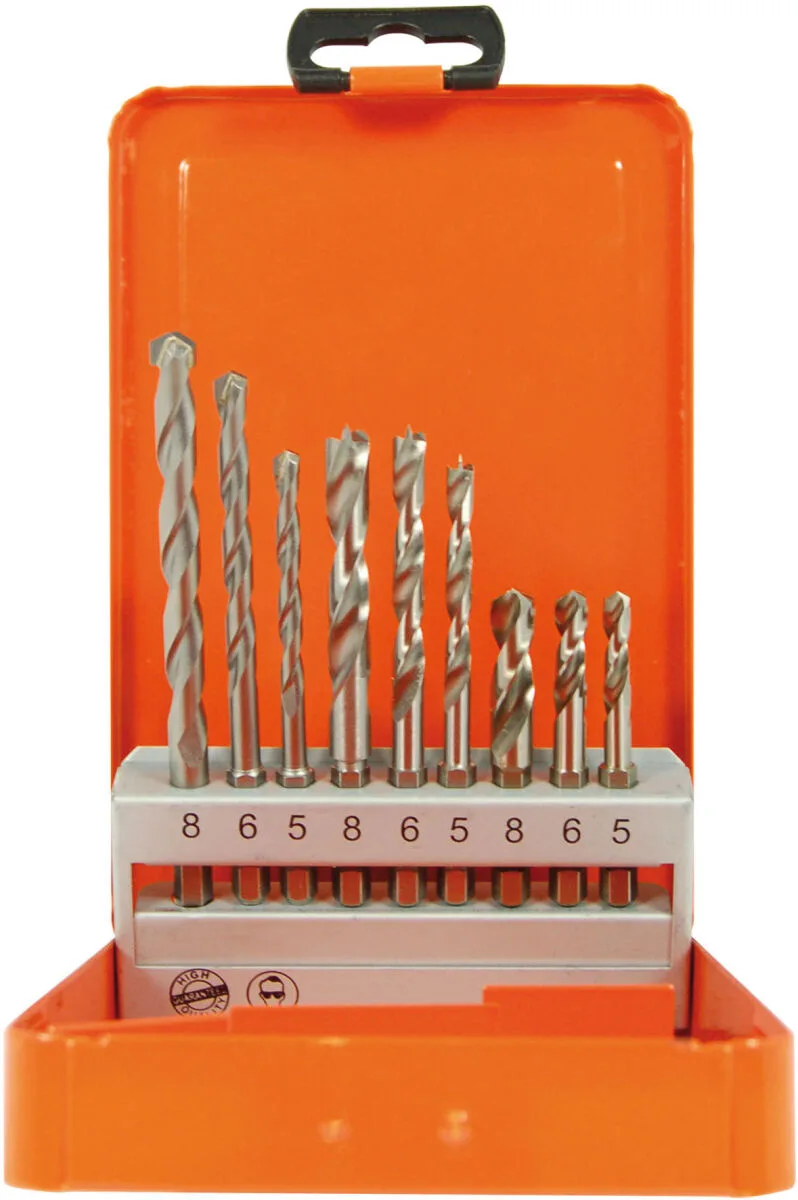 Spiralbohrer Kassette Stahl Stein Holz Bohrer Set 9-tlg. by PROJAHN – product image