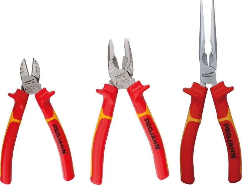 VDE Tangen Set 3 dlg ''PROJAHN'' Made in Germany by PROJAHN, Red – product image