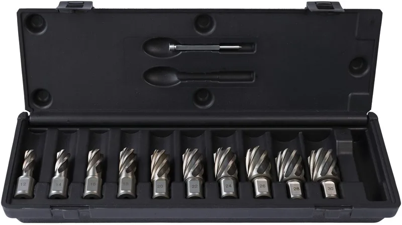 WELDON Kernboor Set HSS-G 11-delig – 12 t/m 30 mm – Inclusief Centreerstift – Snijdiepte 30 mm – Voor Metaal en Staal van PROJAHN – productafbeelding