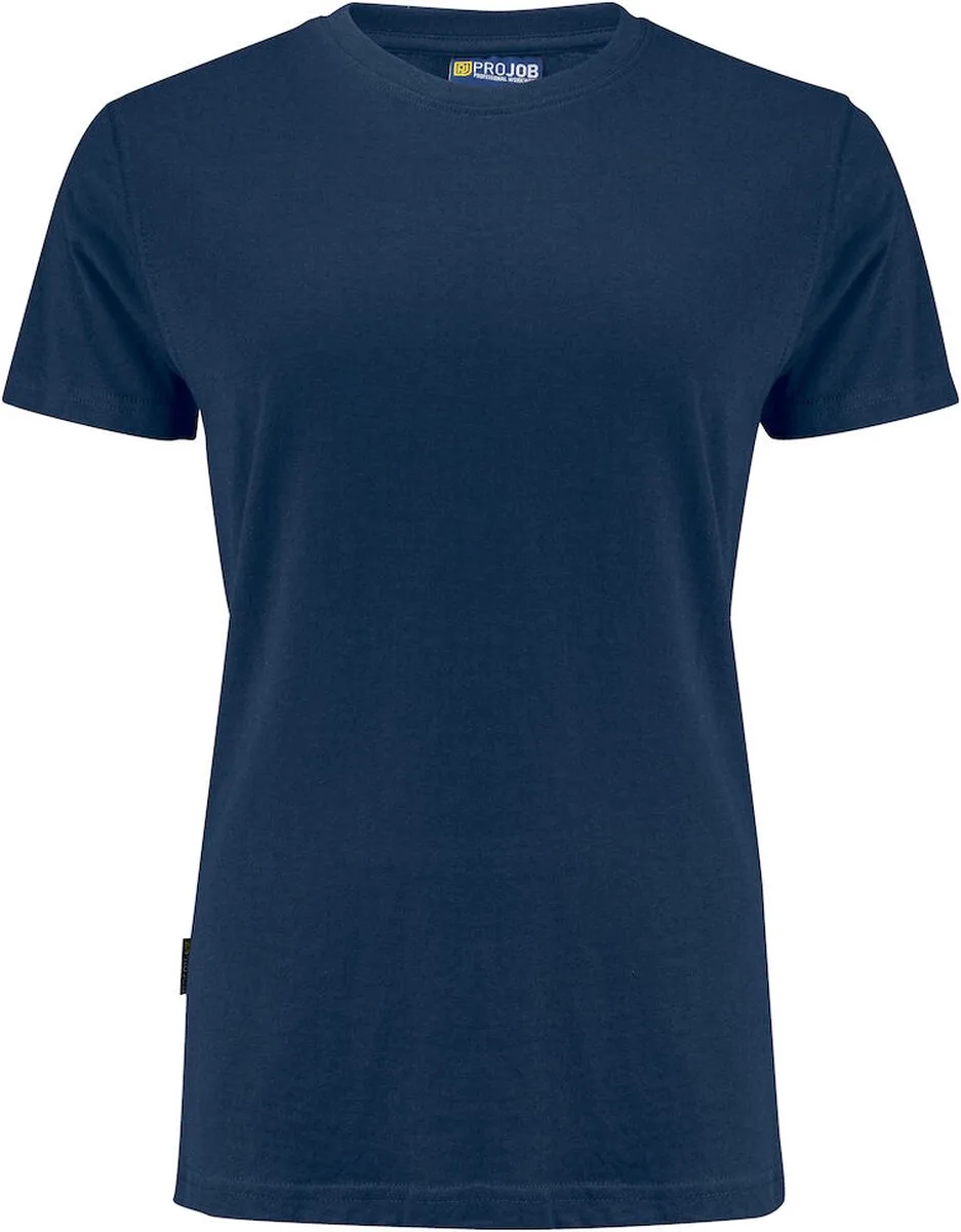 Projob 2032 T-Shirt Katoen Regular Fit Dames van Projob, Donkerblauw – productafbeelding