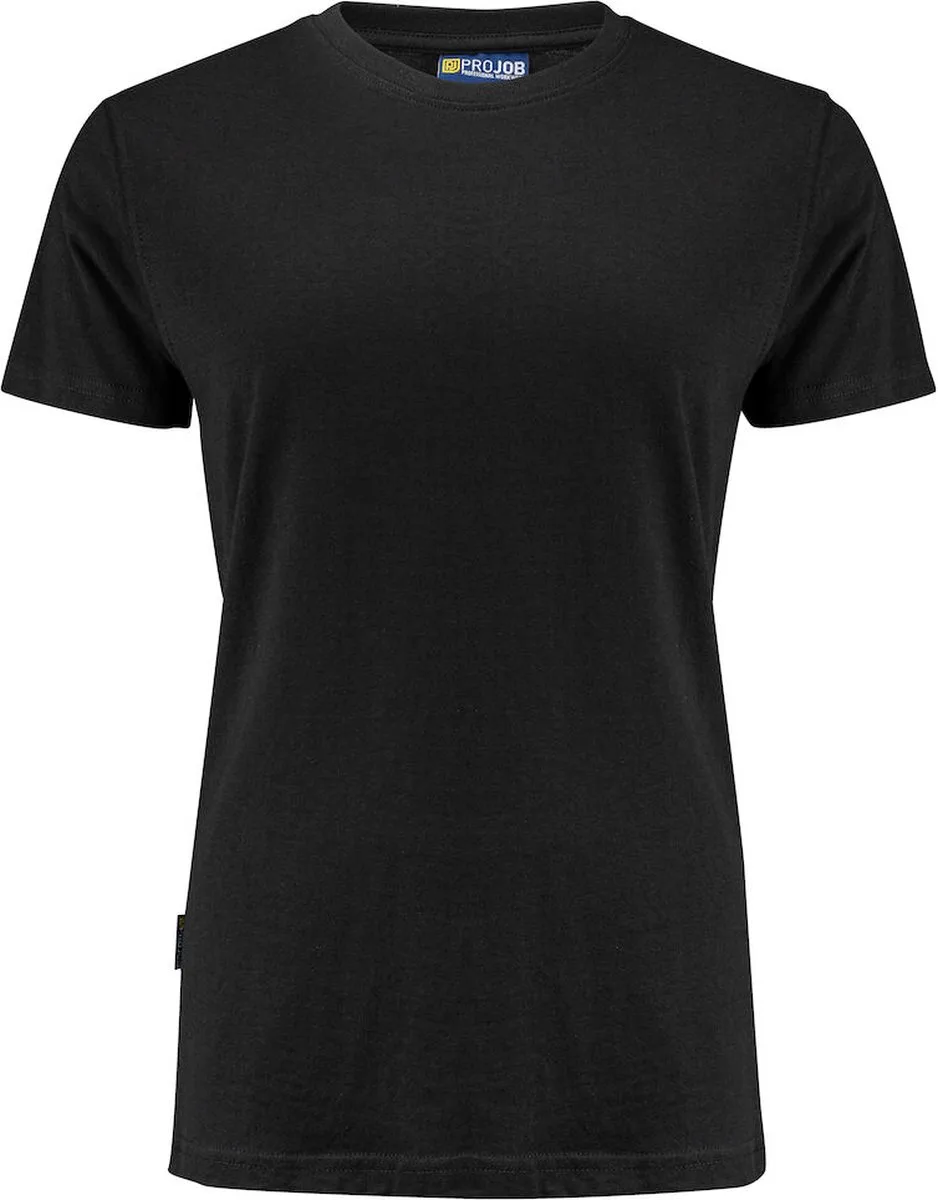 Projob 2032 T-Shirt Katoen Regular Fit Dames van Projob, Zwart – productafbeelding