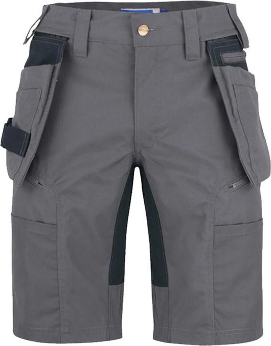 ProJob 3521 STRETCHSHORT MET AFNEEMBARE SPIJKERZAKKEN 643521 - Zwart by Projob, Black, C50 – product image
