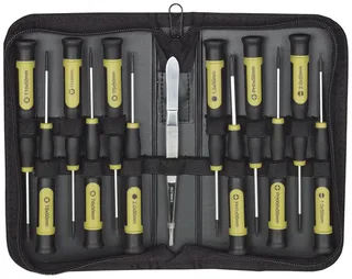 MICRO-DRIVER Schraubendreher-Set Schlitz, Kreuzschlitz Phillips, T-Profil, Innen-Sechskant by PROXXON – product image 1 of 2