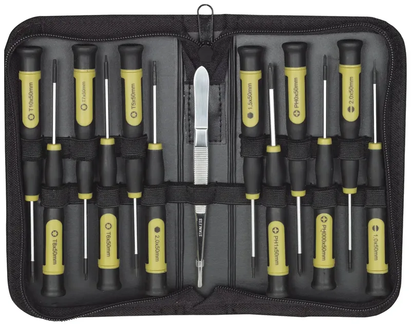 MICRO-DRIVER Schraubendreher-Set Schlitz, Kreuzschlitz Phillips, T-Profil, Innen-Sechskant by PROXXON – product image 1 of 2