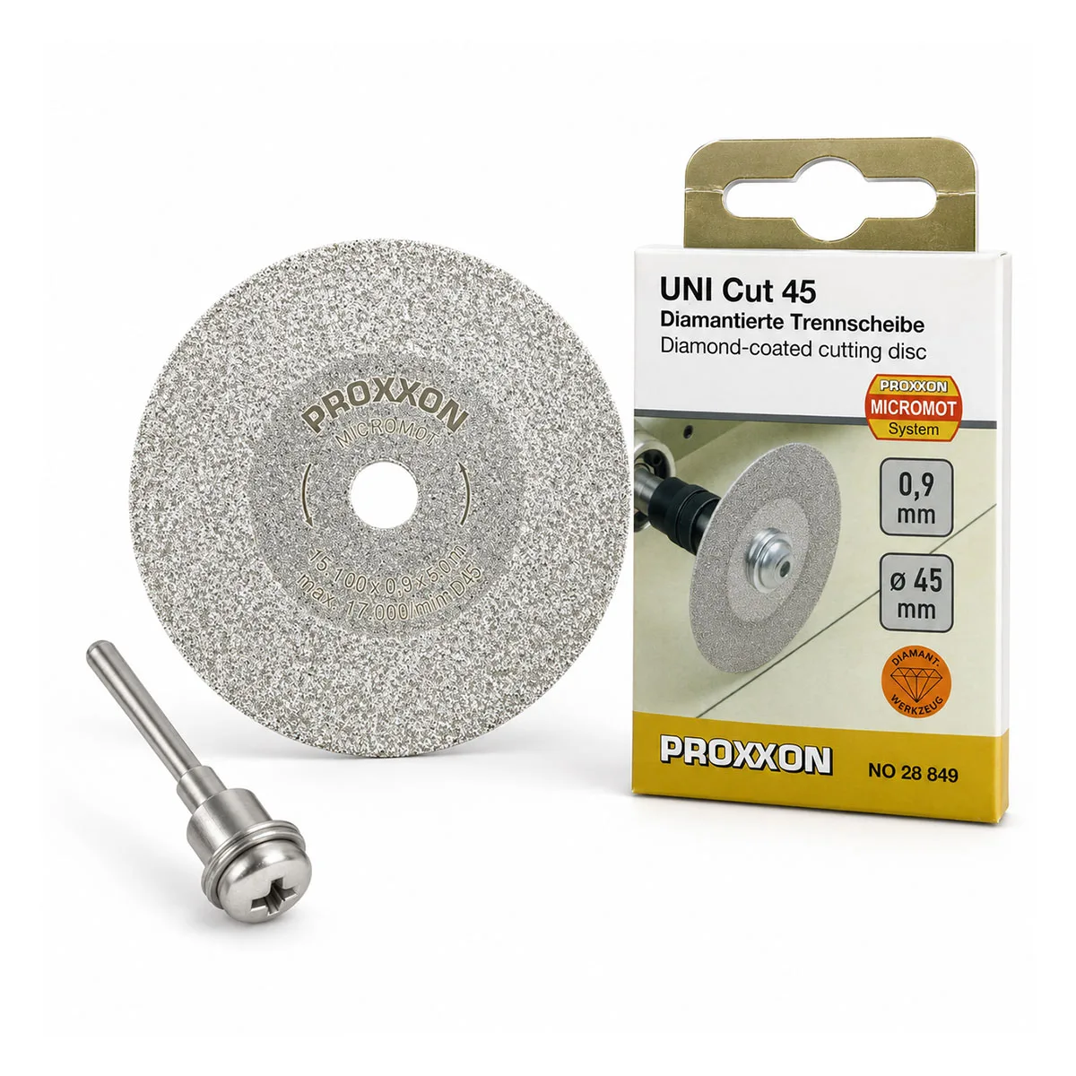 Ø45 mm Diamantzaagblad 0.9mm fra PROXXON – produktbillede