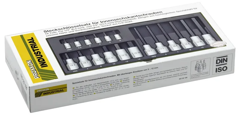 Steckschlüsselsatz "Hex", 1/4" + 1/2" (18-tlg.) by PROXXON – product image 3 of 3