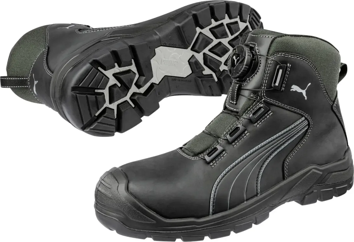 CASCADES DISC MID S3S FO CI HI HRO SR 630211202000040 Veiligheidsschoenen S3S Schoenmaat (EU): 40 1 paar van Puma Safety, Zwart-grijs – productafbeelding