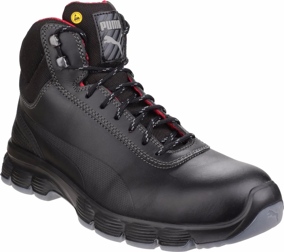 Condor Mid S3 ESD 630101 - Zwart/Rood de Puma Safety, Noir, Rouge, 47 – image du produit