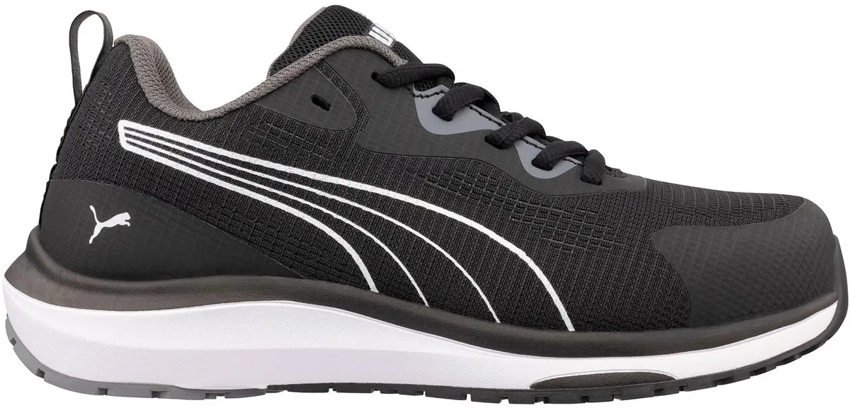 dames werkschoenen S1PS Celerity knit blk/white low 64296 fra Puma Safety, Sort, Hvid – produktbillede