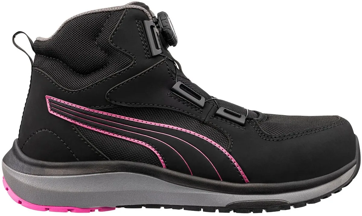 dames werkschoenen S3S Aspire mid 63295 by Puma Safety, Black, Pink – product image