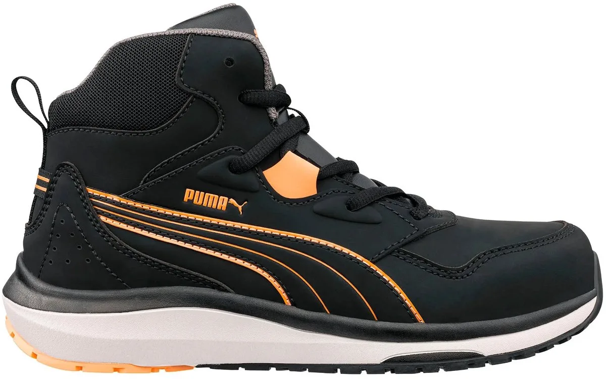dames werkschoenen S3S Stepper mid 63294 by Puma Safety, Black, Peach – product image