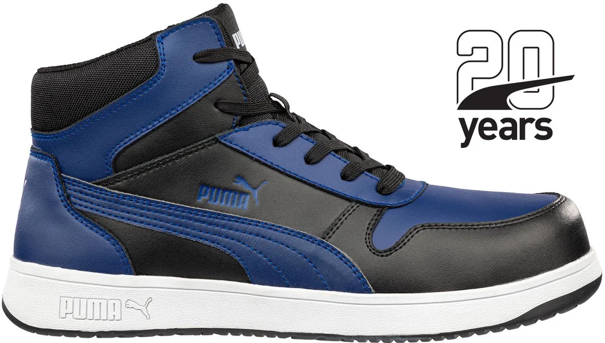 Frontcourt S3L 630070 - Zwart/Blauw van Puma Safety, Zwart, Blauw, 47 – productafbeelding