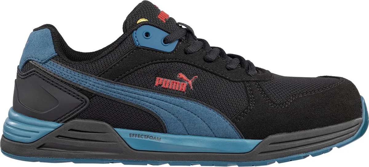 Frontside Zwart/Blue Laag S1P 644660 - Zwart/Blauw van Puma Safety, Zwart, Blauw, 44 – productafbeelding