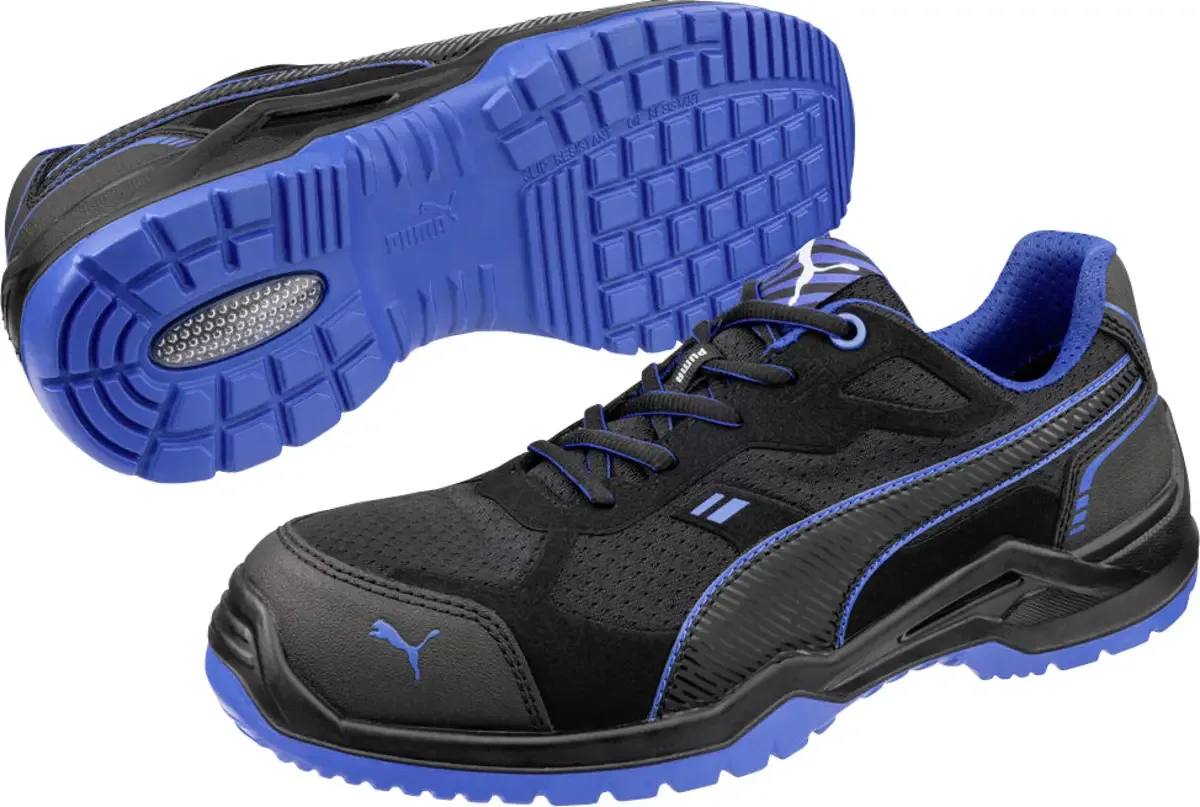FUSE TC BLUE WIDE LOW S1PS ESD FO SR 6442803000W0049 Lage veiligheidsschoenen S1PS Schoenmaat (EU): 49 1 paar van Puma Safety, Blauw – productafbeelding