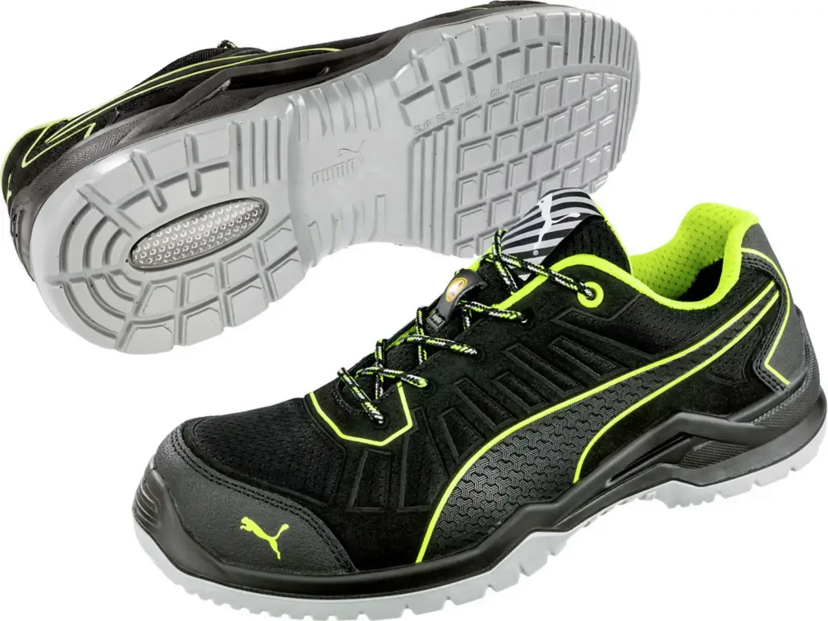 Sicherheitsschuh Fuse TC Green Low Gr.40 schwarz/grün Mikrofaser/Mesh von Puma Safety, Schwarz, Grün – Produktbild