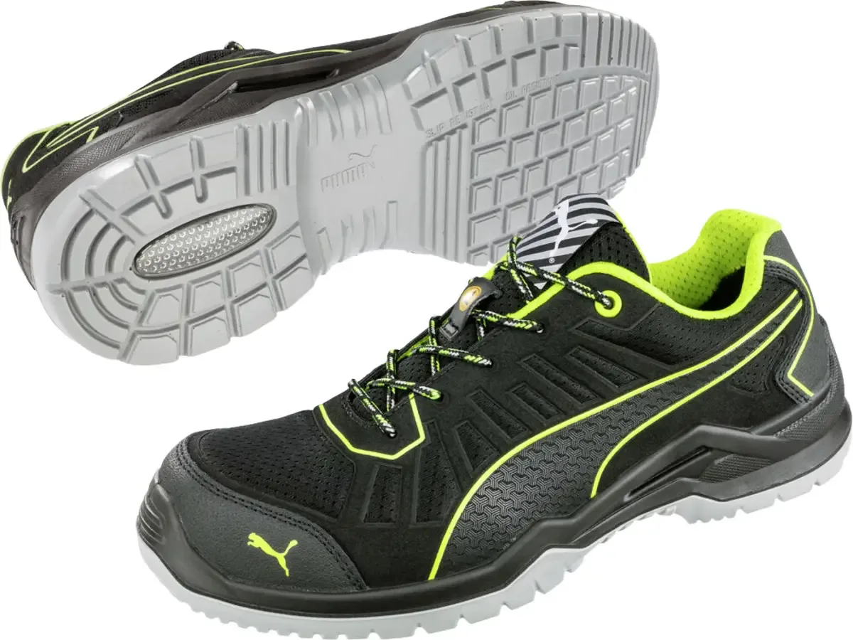 FUSE TC GREEN LOW S1PS ESD FO SR 644210205000036 Veiligheidsschoenen S1PS Schoenmaat (EU): 36 1 paar de Puma Safety, Zwart-groen – image du produit