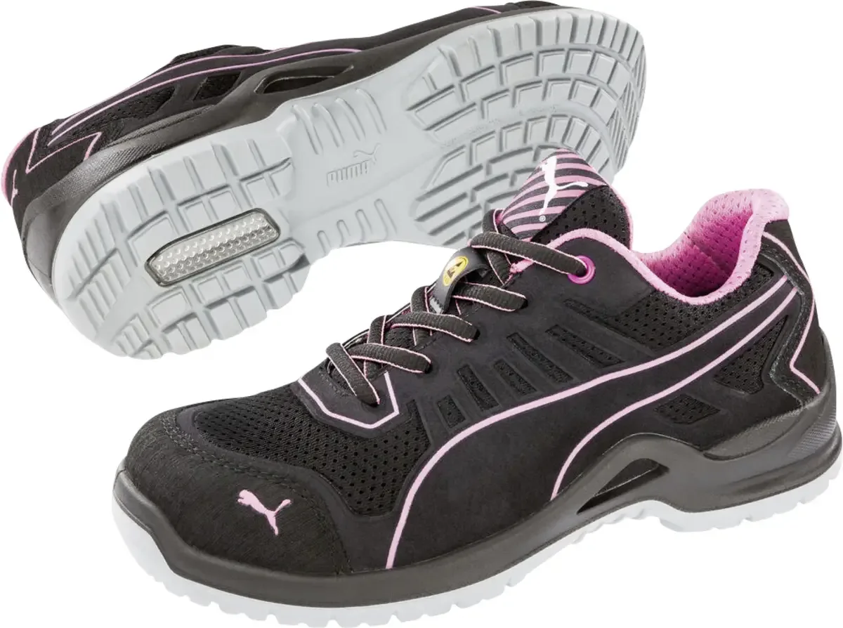 FUSE TC PINK LOW WNS S1PS ESD FO SR 644110234000035 Veiligheidsschoenen S1PS Schoenmaat (EU): 35 Zwart, Pink 1 paar von Puma Safety, Schwarz, Rosa – Produktbild