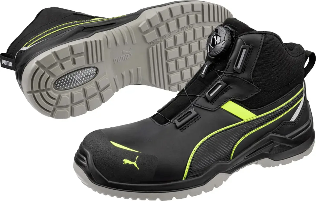 KRYPTON GREEN DISC MID S3S ESD FO SR 634320600000047 Veiligheidsschoenen S3S Schoenmaat (EU): 47 1 paar från Puma Safety, Grön – produktbild