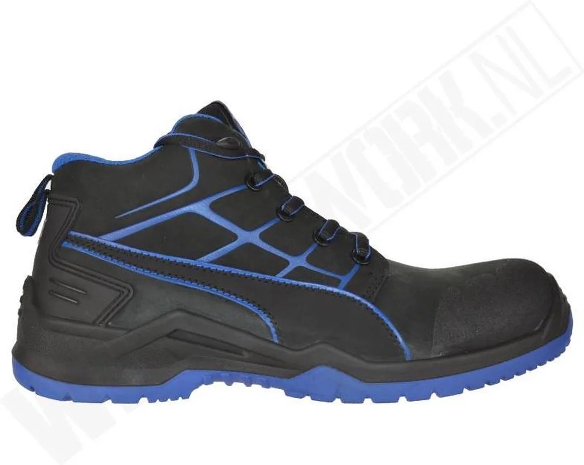Krypton Mid S3 ESD 634200 - Zwart/Blauw von Puma Safety, Schwarz, Blau, 40 – Produktbild