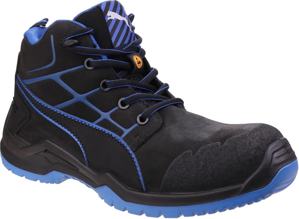 Krypton S3 ESD SRC 634200 zwart/blauw by Puma Safety, Black, Blue, 45 – product image