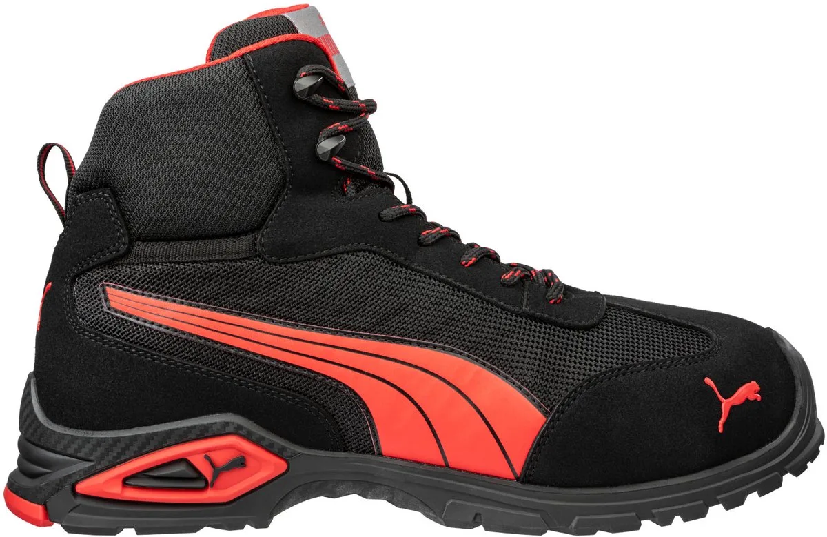 Madrid Mid S1PL 632260 - Zwart/Rood de Puma Safety, Noir, Rouge, 42 – image du produit