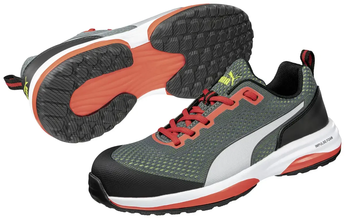Speed Green Low 644500642000037 Lage veiligheidsschoenen ESD S1P Schoenmaat (EU): 37 Grijs, Rood, Wit 1 paar von Puma Safety, Grau, Rot, Weiß – Produktbild