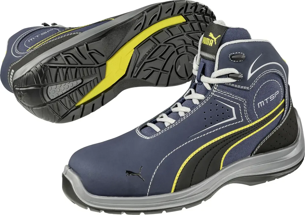 TOURING BLUE MID SB E P WRU FO SRC 632630300000047 Hoge veiligheidsschoenen SB Schoenmaat (EU): 47 1 paar fra Puma Safety, Blå – produktbillede