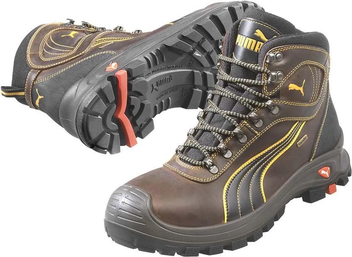 veiligheidsschoenen hoog s3 kruipneus 63022 39 fra Puma Safety, Brun – produktbillede