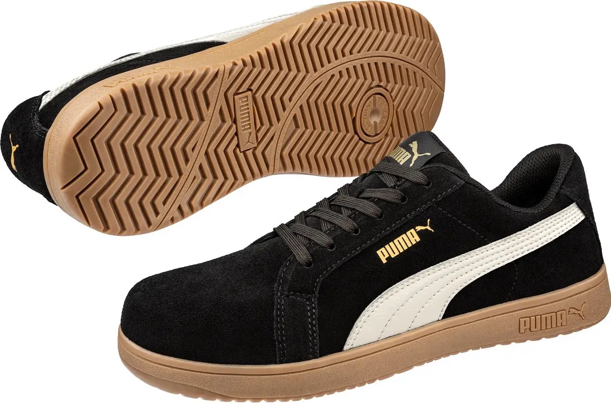 werkschoenen S1PL Iconic Black Gum 64440 van Puma Safety, Zwart – productafbeelding