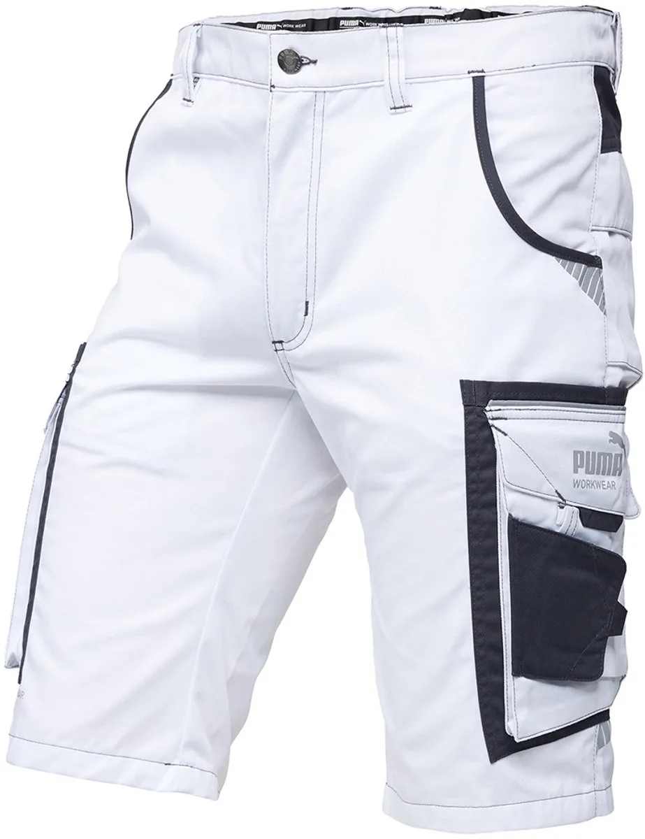WORKWEAR PRECISION X Shorts 54 van Puma Safety, Wit, Antraciet – productafbeelding