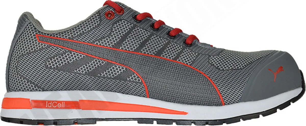 Xelerate Knit Laag S1P 643070 - Grijs/Rood by Puma Safety, Grey, Red, 40 – product image