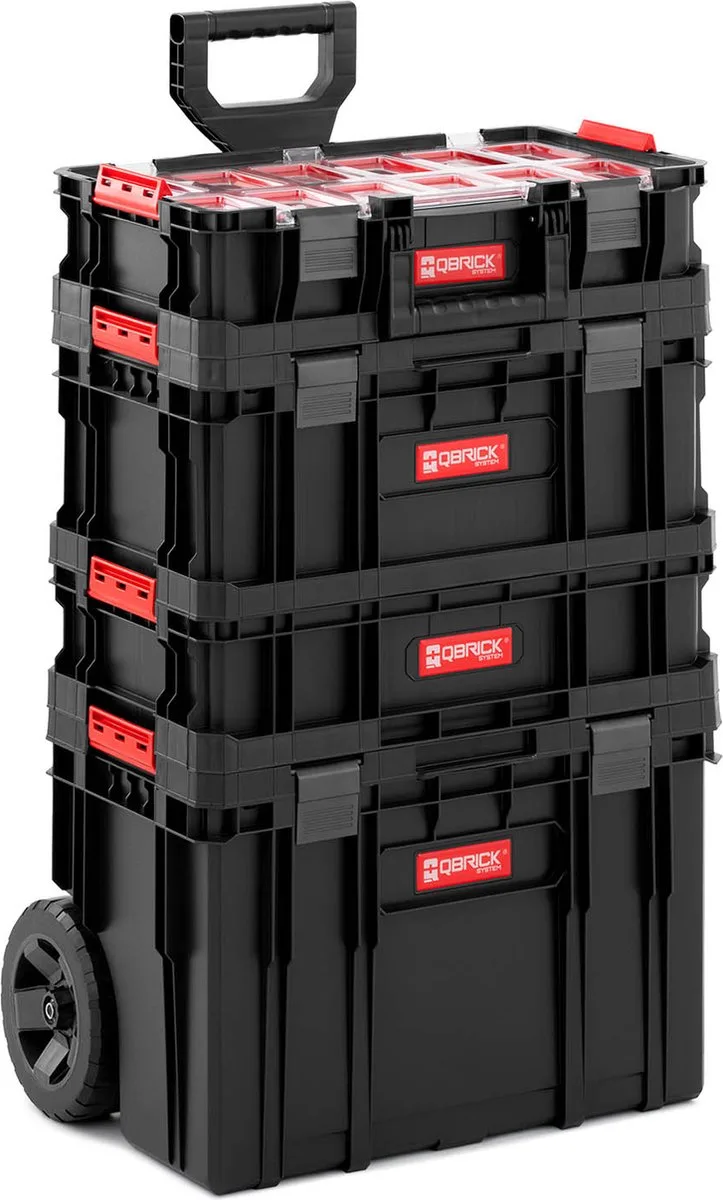 6-in-1 Gereedschapswagen set inclusief koffer, doos en organizer by Qbrick System, Silver – product image