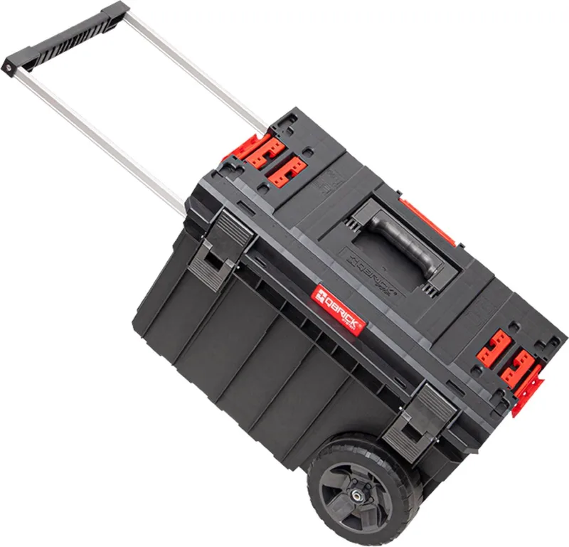 gereedschapskist met wielen - System ONE - TROLLEY VARIO van Qbrick System, Zwart, Rood – productafbeelding 1 van 5