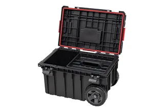 gereedschapskist met wielen - System ONE - TROLLEY VARIO van Qbrick System, Zwart, Rood – productafbeelding 2 van 5