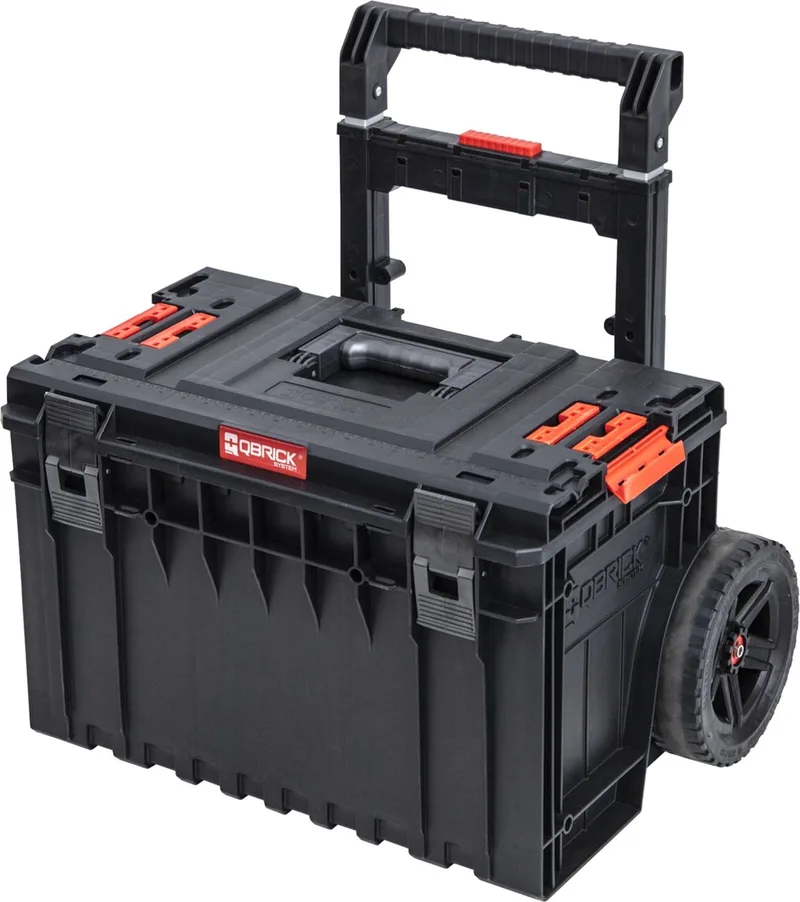 gereedschapskist - one cart 2.0 von Qbrick System, Schwarz, Rot – Produktbild