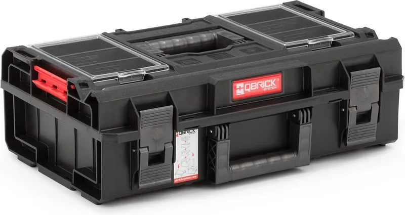 Gereedschapskoffer 200 Profi System One - 2 organizers - 2 scheidingstekens van Qbrick System, Grijs – productafbeelding
