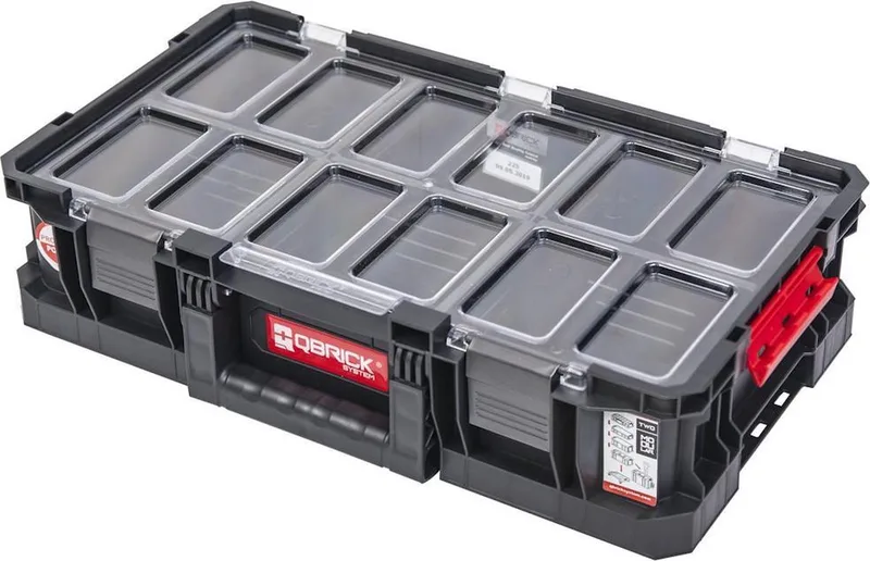 Gereedschapskoffer Organisator Flex Plus Systeem TWEE Gereedschapskoffer van Qbrick System, Zwart – productafbeelding