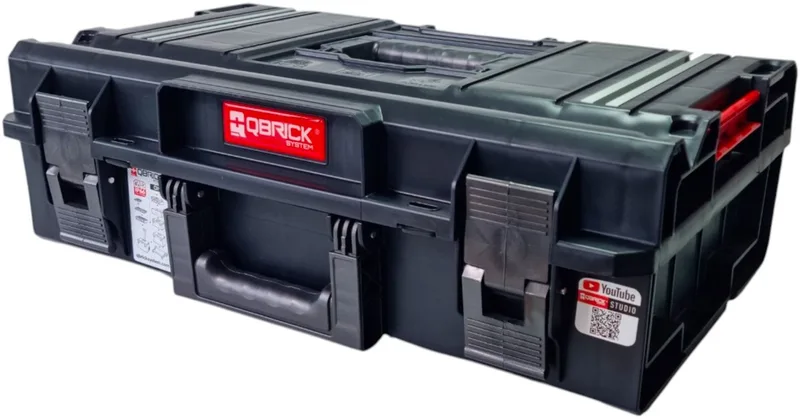 ONE 200 1.0 Techniek gereedschapskoffer modulaire organizer 585 x 385 x 190 mm 15,4 l stapelbaar IP66 - oude versie van Qbrick System, Zwart – productafbeelding