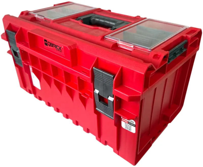 ONE 350 Profi RED ULTRA HD Custom gereedschapskist modulaire organizer 585 x 385 x 320 mm 38 l stapelbaar IP66 - oude versie by Qbrick System, Red – product image