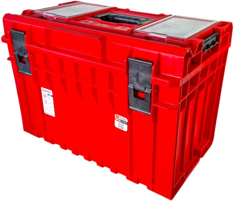 ONE 450 2.0 PROFI RED ULTRA HD Modulaire gereedschapskoffer 585 x 385 x 420 mm 52 l stapelbaar IP66 by Qbrick System, Red – product image