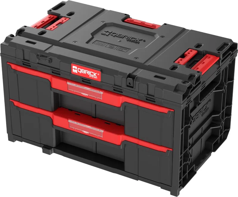 ONE Drawer 2 Gereedschapskoffer 2.0 Gereedschapskoffer 587 x 380 x 340 mm 29 l met twee laden van Qbrick System, Rood – productafbeelding