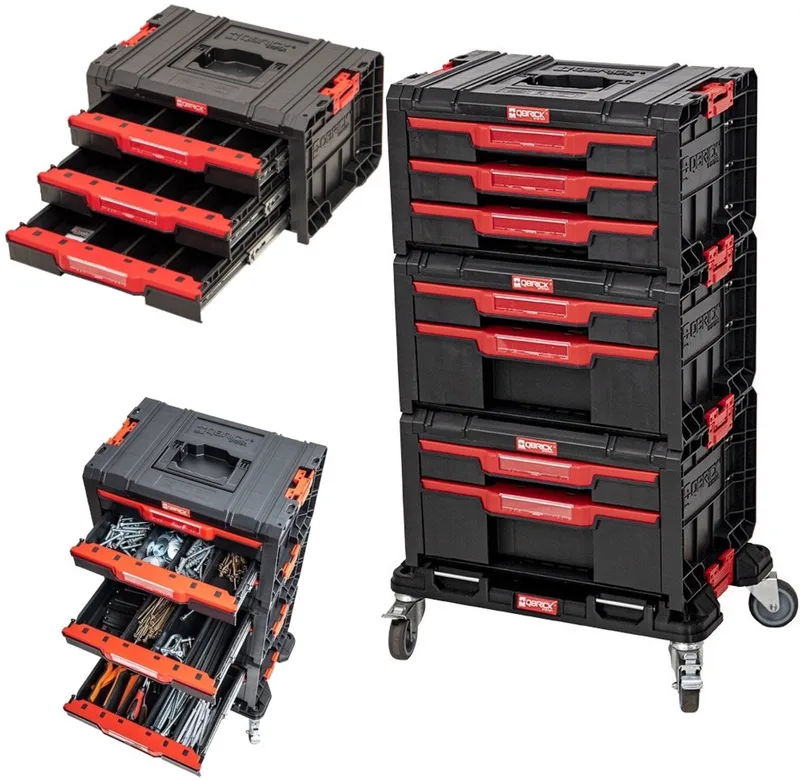 PATROL Qbrick System PRO - Gereedschapskoffer Set - Mobiel - 7 Laden - Modulair by Qbrick System, Red – product image