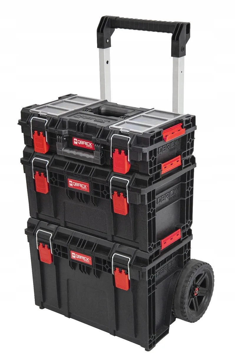 Prime Set 1 Modulaire Gereedschapskist op Wielen Werkplaats by Qbrick System, Red – product image