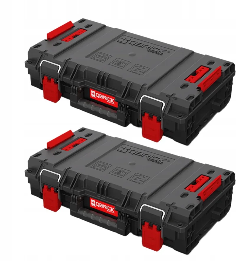 Prime Toolbox 150 Vario Modulaire Kunststof Gereedschapskist x2 de Qbrick System, Noir – image du produit