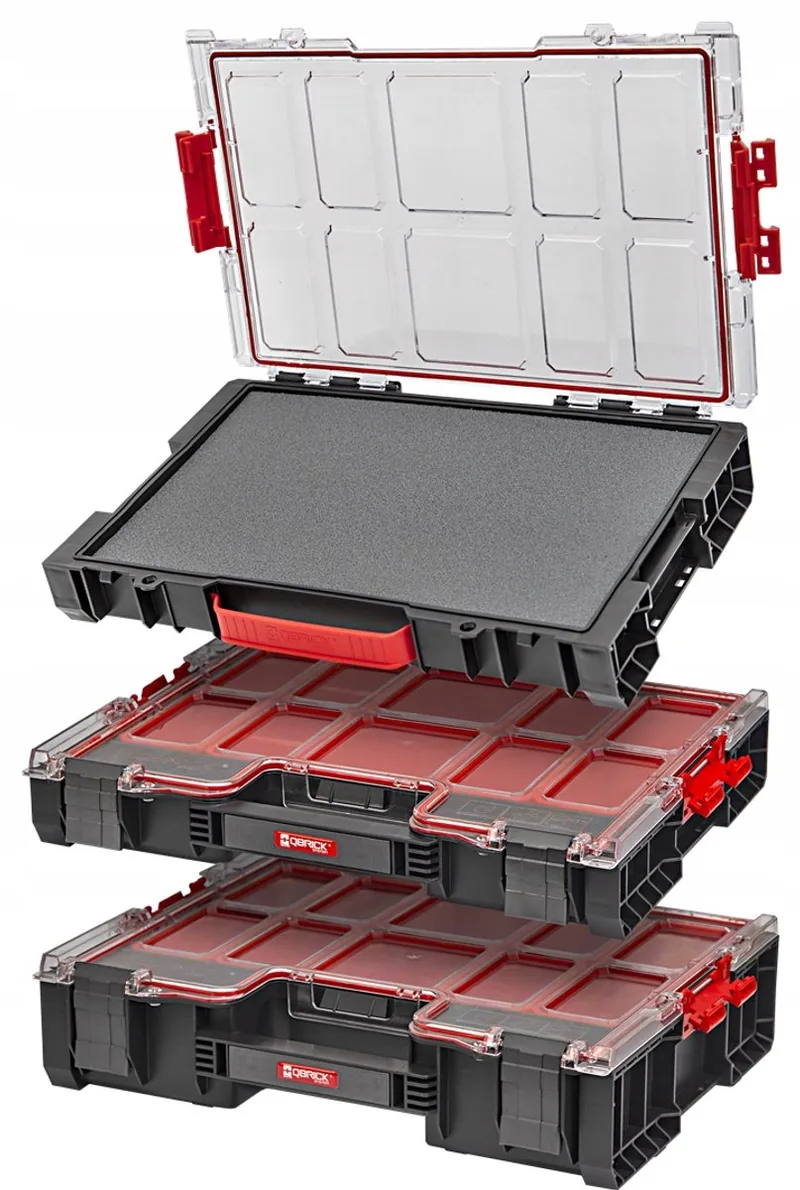 PRO 300+200+100MFI 3-delige Gereedschapskist Set by Qbrick System, Red – product image