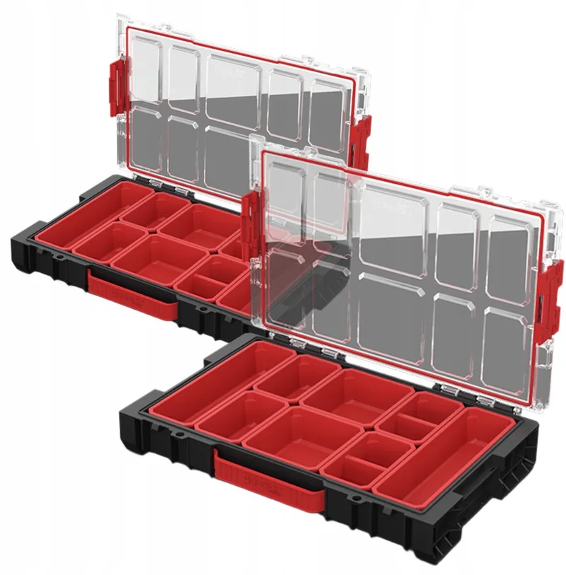 PRO Organizer 100 - Modulaire Gereedschapskist met Deksel (x2) by Qbrick System, Red – product image