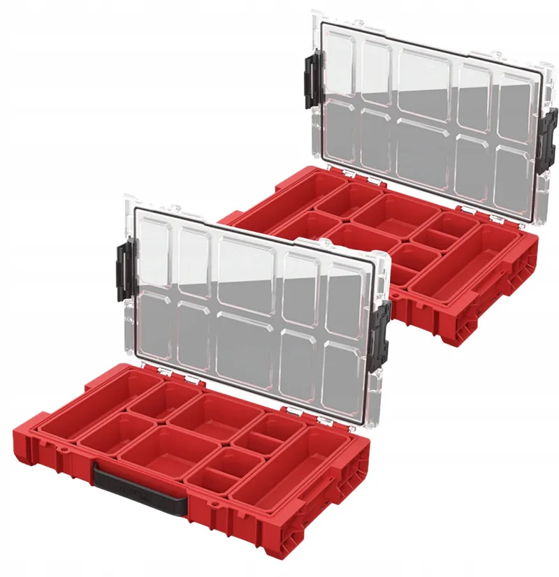 PRO Organizer 100 Red Ultra HD Gereedschapskist met Deksel by Qbrick System – product image