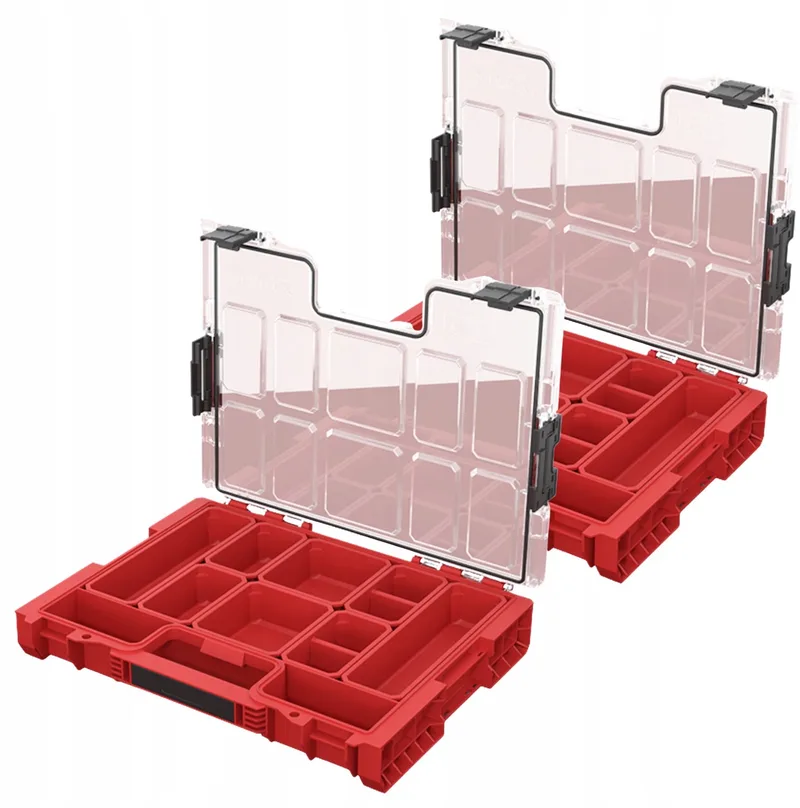 PRO Organizer 200 Red UltraHD Gereedschapskist met Deksel fra Qbrick System – produktbillede
